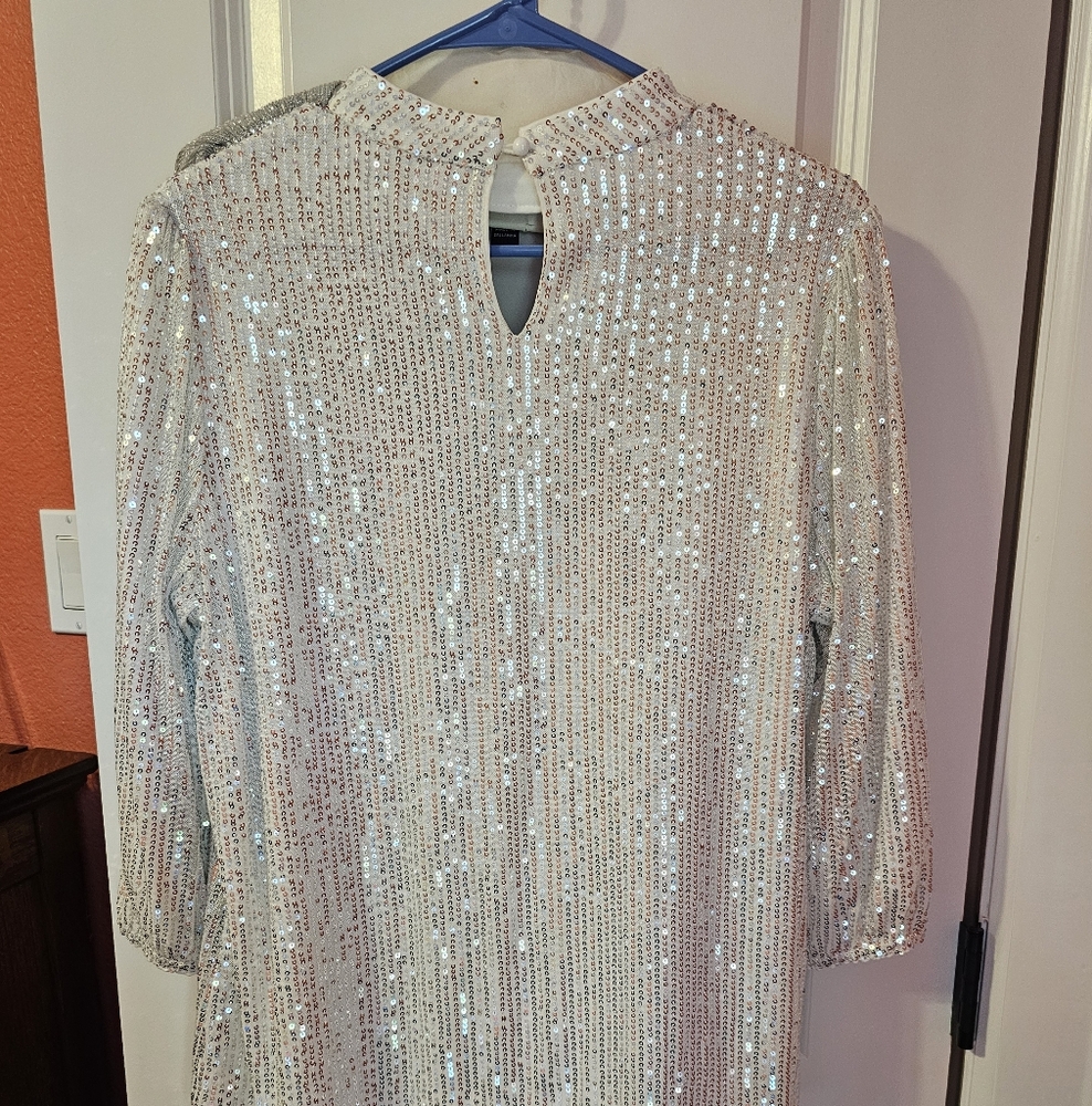 Jasmine Silver Sequin Blouse
